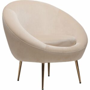 Fauteuil en Velours "Cocon" Beige - Confort et Élégance pour votre Intérieur