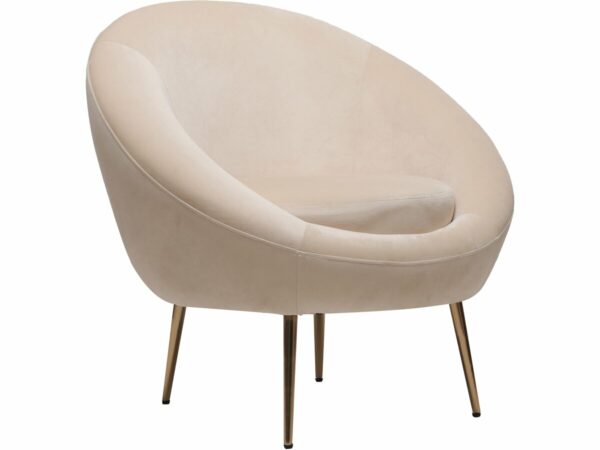Fauteuil en Velours "Cocon" Beige - Confort et Élégance pour votre Intérieur