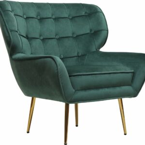 Fauteuil en Velours "Austin" Vert 79x71x79.5 cm – Confort et Élégance pour Votre Intérieur