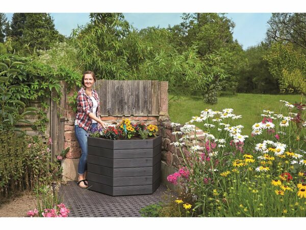 Kit de 2 carrés potagers modulables "Ergo" 110x25 cm – Idéal petits espaces, recyclable, facile à monter