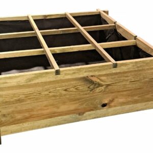 Carré Potager en Bois "Iris" 90x90x28 cm - Organisation et Cultures Faciles