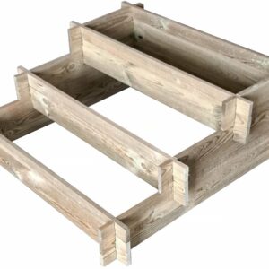 Carré Potager "Utopia" en Escalier 90x90x35cm – Organisez votre Jardin Urbain Facilement