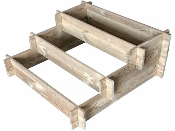Carré Potager "Utopia" en Escalier 90x90x35cm – Organisez votre Jardin Urbain Facilement