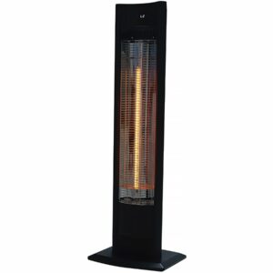 Chauffage électrique radiant "Tornado" 2000W Noir – Chauffage d’Extérieur Infrarouge Puissant et Moderne