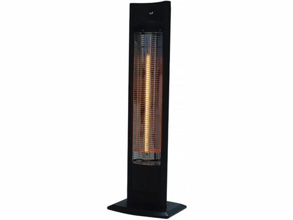 Chauffage électrique radiant "Tornado" 2000W Noir – Chauffage d’Extérieur Infrarouge Puissant et Moderne