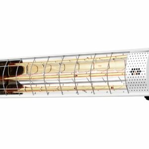 Chauffage de Terrasse Infrarouge 2000W Argenté - Chauffage Extérieur Électrique