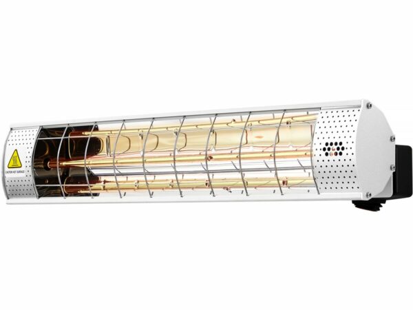 Chauffage de Terrasse Infrarouge 2000W Argenté - Chauffage Extérieur Électrique