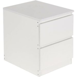Chevet "Tammy" 2 tiroirs - Blanc, Élégant et pratique pour votre chambre