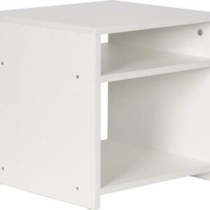 Chevet "York" 2 niches Blanc – Petite Table de Nuit Moderne et Fonctionnelle