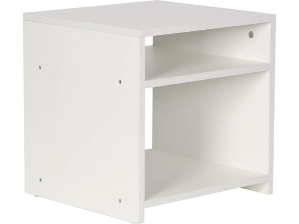 Chevet "York" 2 niches Blanc – Petite Table de Nuit Moderne et Fonctionnelle