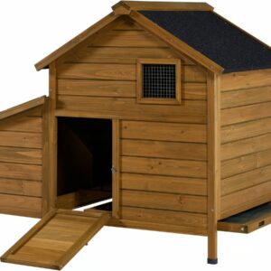 Poulailler en Bois "Cocotte" Marron avec Pondoir - Idéal pour Élever Jusqu'à 5 Poules
