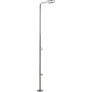 Douche Classique Piscine avec Rince-Pieds "Angel" – 212.8 cm, Acier Inoxydable