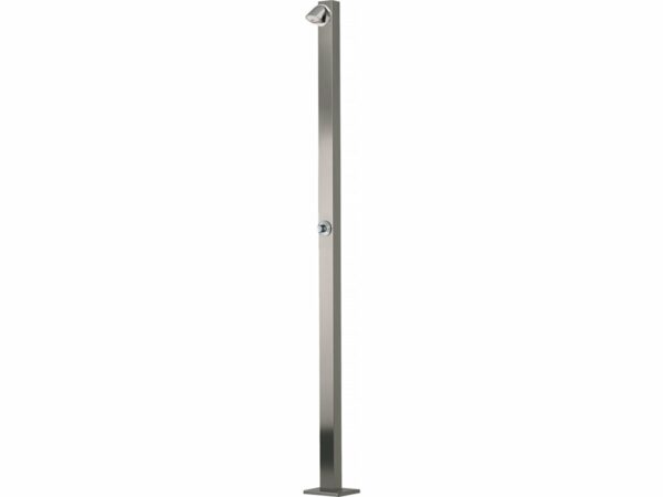 Douche Murale en Acier Inoxydable AISI 316L – 7.5x5.5x220 cm – Finition Satinée | Résistance Marine