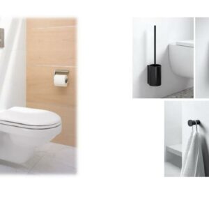 Set accessoires WC chromé