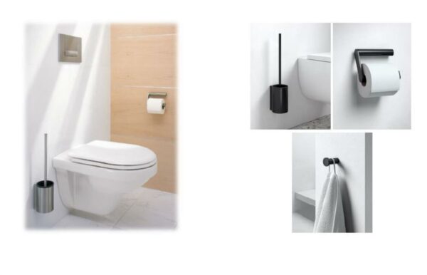 Set accessoires WC chromé de qualité allemande