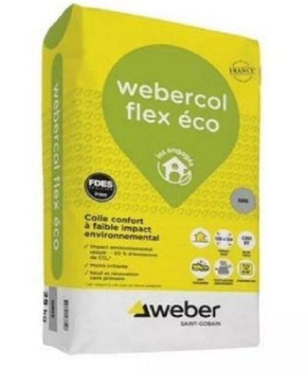 Mortier colle carrelage et pierre WEBERCOL PRO ECO - Blanc