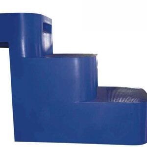 Escalier Sauve-Chien en Plastique 3 Marches Bleues – Idéal pour sortir la piscine – 77x15x58.5 cm