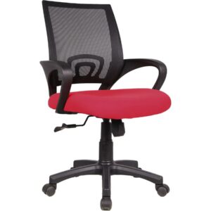 Fauteuil de bureau à roulettes "Dana" Noir/Rouge - Confort et Design Optimum