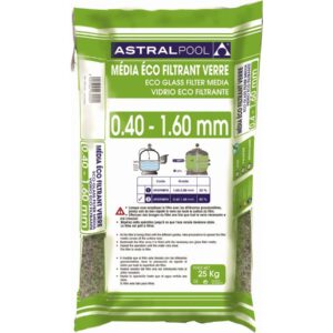 Verre Éco Filtrant 0.4 - 1.6 mm - Sac de 25 kg – Granulométrie pour vos projets de rénovation