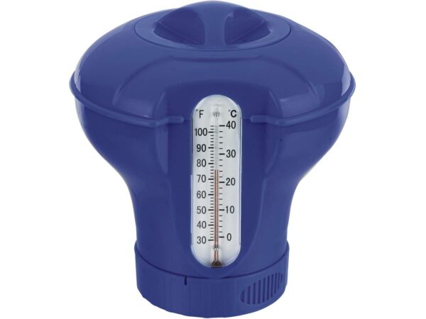 Diffuseur de Chlore Flottant avec Thermomètre Intégré pour Piscine - Sécurité et Praticité