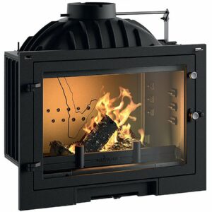 Foyer à bois 700 Milos Volet raccordable - Puissance 10 KW, Certification Flamme Verte 7 étoiles, Origine France Garantie