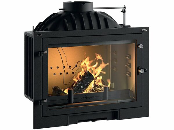 Foyer à bois 700 Milos Volet raccordable - Puissance 10 KW, Certification Flamme Verte 7 étoiles, Origine France Garantie