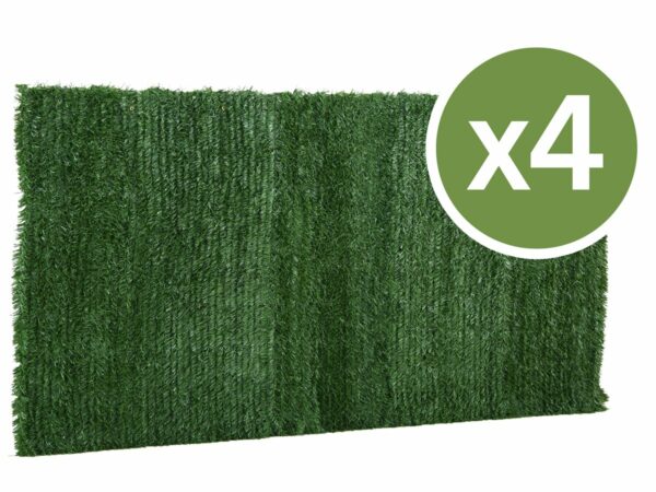Lot de 4 Haies Artificielles Bicolores 150 x 300 cm - Idéal pour Balcon et Grillage
