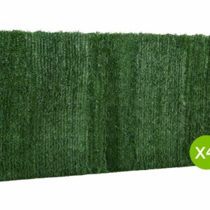 Lot de 4 Haies Artificielles Vertes 200 x 300 cm — Facile à Installer, Anti-UV, Sans Entretien