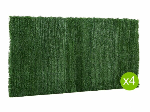 Lot de 4 Haies Artificielles Vertes 200 x 300 cm — Facile à Installer, Anti-UV, Sans Entretien