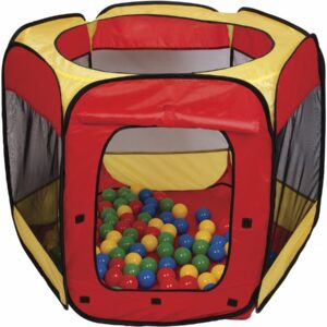 Tente à Balles avec 100 Balles Incluses - Jeu de Plage et Intérieur pour Enfants, Facile à Ranger