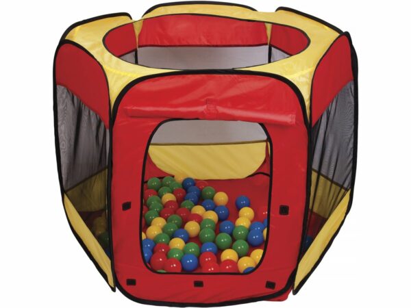 Tente à Balles avec 100 Balles Incluses - Jeu de Plage et Intérieur pour Enfants, Facile à Ranger
