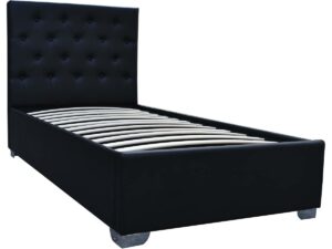 Lit simple avec coffre « Tino » – 90 × 190 cm – Noir