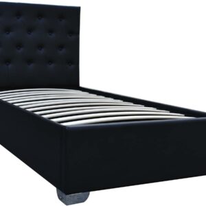 Lit simple avec coffre "Tino" - 90 × 190 cm - Noir