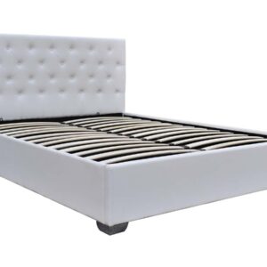 Lit double avec coffre "Tino" - 140 × 190 cm - Blanc
