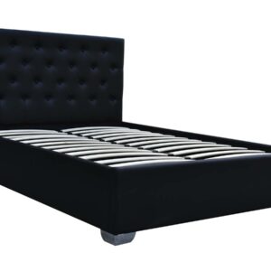 Lit double avec coffre "Tino" - 160 × 200 cm - Noir