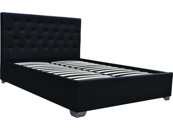 Lit double avec coffre "Tino" - 160 × 200 cm - Noir