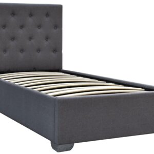 Lit simple avec coffre "Tino" - 90 × 190 cm - Gris