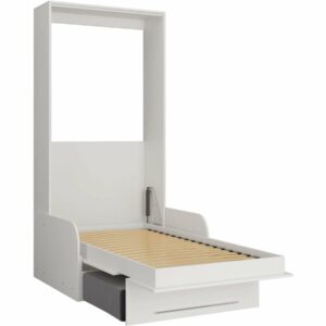 Lit Escamotable "KYM SOFA 5" – 90x200 cm Blanc, Fonctionnel et Moderne