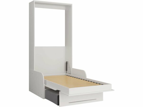Lit Escamotable "KYM SOFA 5" – 90x200 cm Blanc, Fonctionnel et Moderne