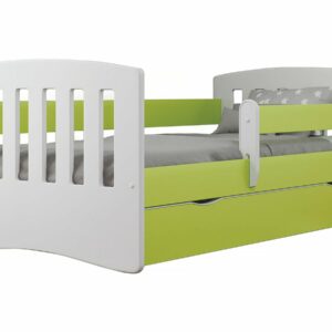 Lit enfant "Classic" Vert 160x80 cm – Sécurité et Élégance pour la Chambre de Votre Enfant