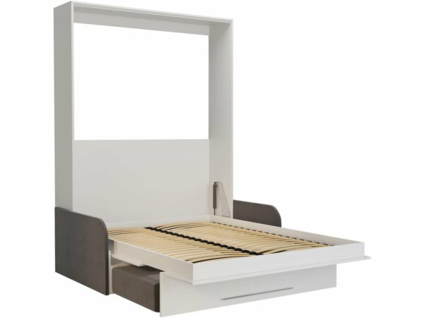 Lit escamotable "KYM SOFA 3" 140x200 cm Blanc - Gain d'espace et Design Moderne