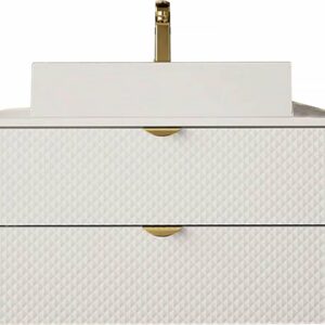 Meuble de salle de bain "Ios" 2 pièces Blanc – Rangement élégant et pratique avec vasque intégrée