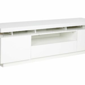 Meuble TV LED Laqué "Ruth" - Moderne et Spacieux en Blanc - 165 cm