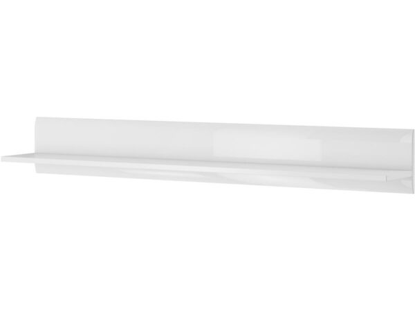 Étagère Courte "TULSA WM" Blanc Brillant 22x160x22 cm – Meuble de Rangement Compact et Élégant
