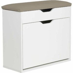Meuble à chaussures Blanc "Wade" 60x23.8x68 cm – Style Moderne et Minimaliste