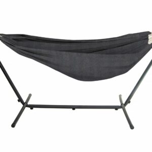 Hamac avec Support en Métal Gris 150x200 cm - Confort et Durabilité Extérieur