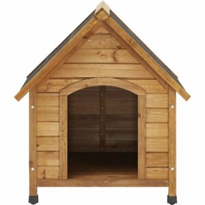 Niche pour chien "Doggy" en bois beige 77x82x88 cm - Résistante aux intempéries et facile à monter