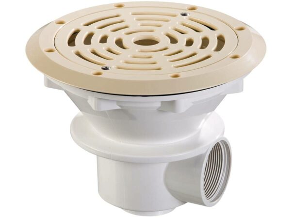 Bonde de Fond Ø 210 mm avec Grille en ABS "Parker" – Beige, Idéal pour Installation Sanitaire