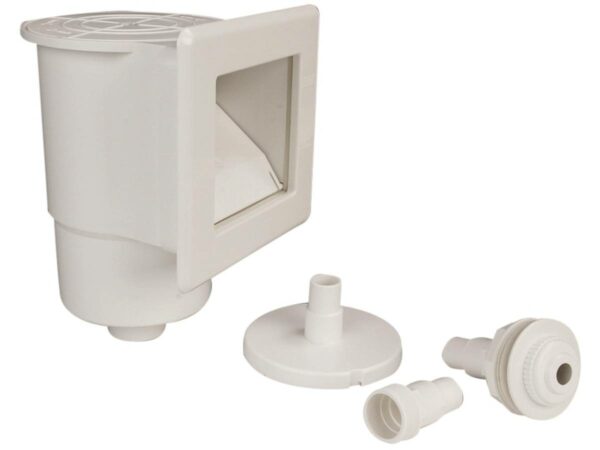 Mini-skimmer avec bouche - Blanc | Outil de piscine compact et facile à installer