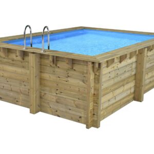 Piscine en bois rectangle "Caimans" 4.10 x 3.00 m - Piscine bois semi-enterrée ou enterrée